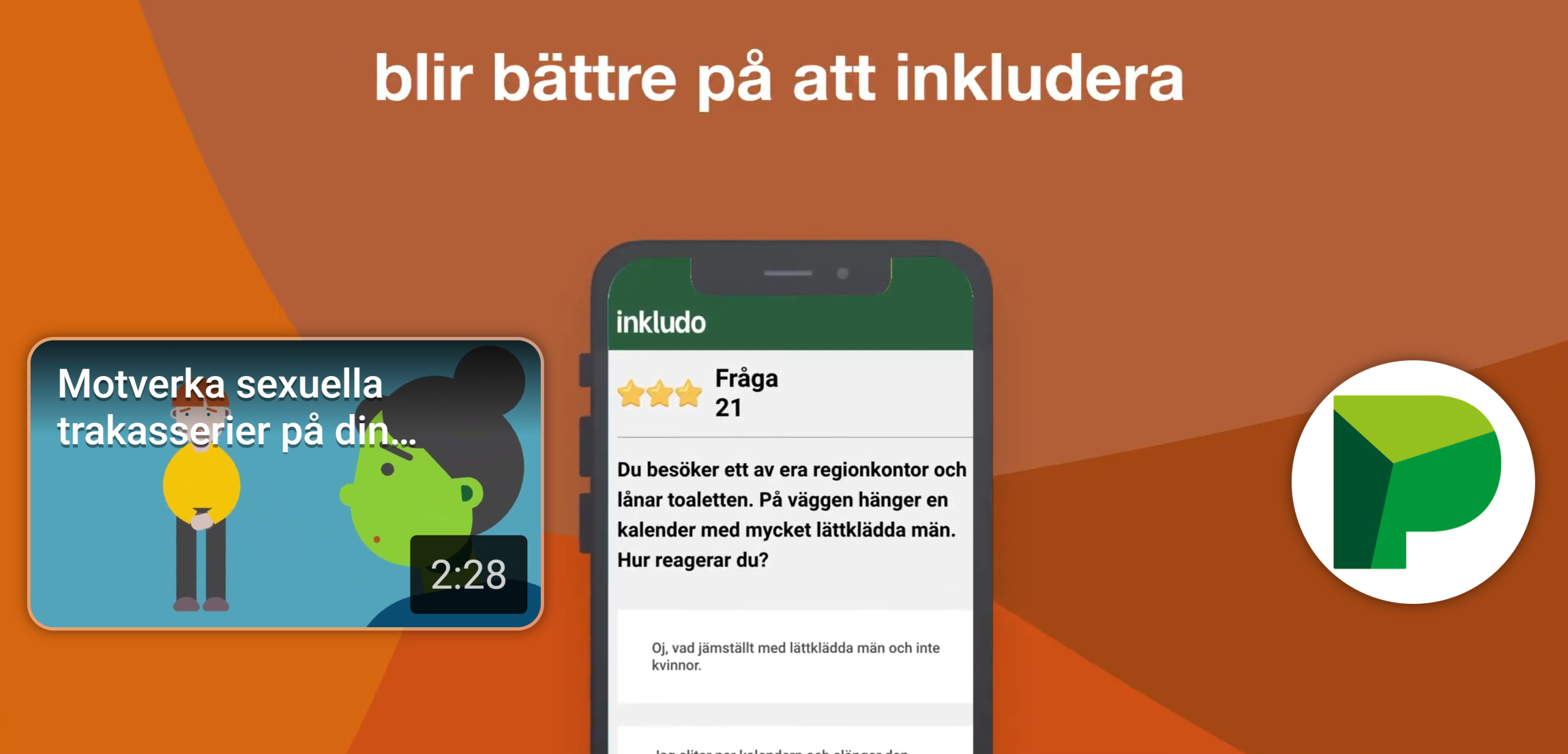 Bilden illustrerar hur Inkludo fungerar med desktop och mobil.